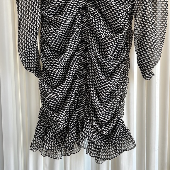 Zara - size medium - black and white patterned dress 80s style - Picture 3 of 7